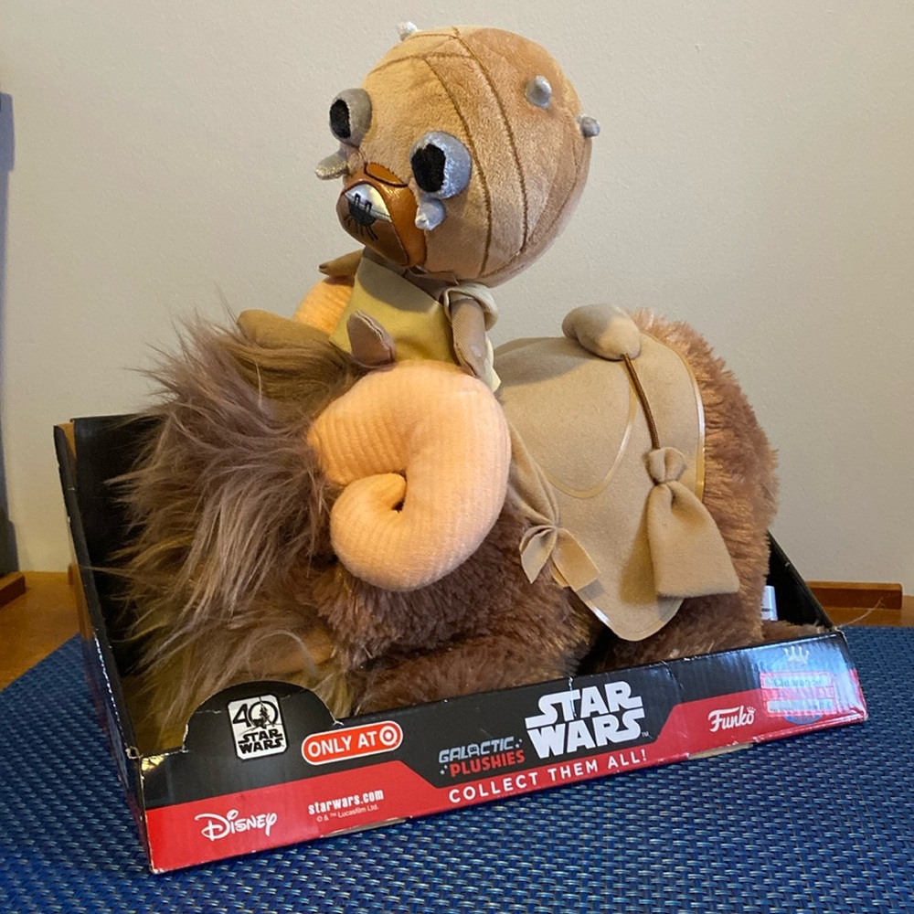 Star Wars Galactic Plushies Tusken Raider & Bantha Funko New in Box